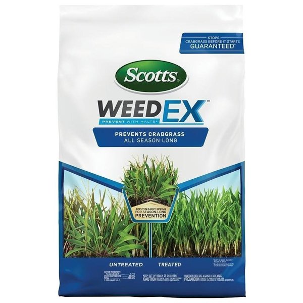 Scotts WeedEx Crabgrass and Grass Weed Preventer, Solid, Spreader Application, 10 lb Bag 49024